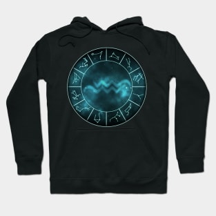 Aquarius Zodiac Symbol Hoodie